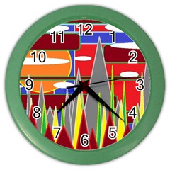 Forrest Sunset Color Wall Clock by LW323