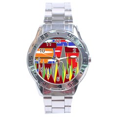 Forrest Sunset Stainless Steel Analogue Watch