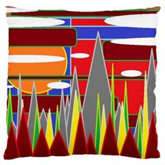 Forrest Sunset Large Flano Cushion Case (Two Sides)