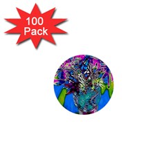 Exotic Flowers In Vase 1  Mini Buttons (100 Pack)  by LW323