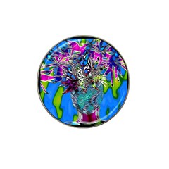 Exotic Flowers In Vase Hat Clip Ball Marker by LW323