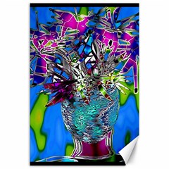 Exotic Flowers In Vase Canvas 24  X 36  by LW323