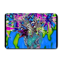 Exotic Flowers In Vase Small Doormat  by LW323