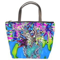 Exotic Flowers In Vase Bucket Bag by LW323