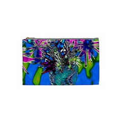 Exotic Flowers In Vase Cosmetic Bag (small) by LW323