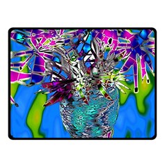 Exotic Flowers In Vase Fleece Blanket (small) by LW323