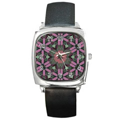 Tropical Island Square Metal Watch by LW323