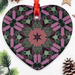 Tropical Island Heart Ornament (two Sides) by LW323