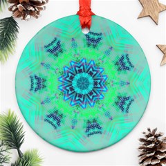 Blue Green  Twist Ornament (round) by LW323