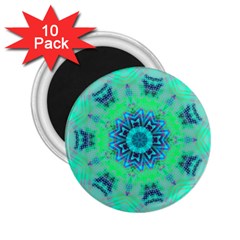 Blue Green  Twist 2 25  Magnets (10 Pack)  by LW323