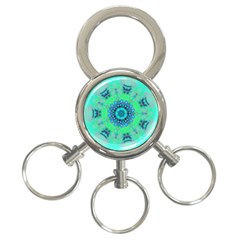 Blue Green  Twist 3-ring Key Chain by LW323