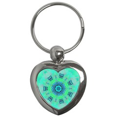 Blue Green  Twist Key Chain (heart) by LW323