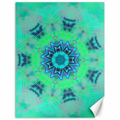 Blue Green  Twist Canvas 12  X 16  by LW323