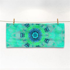 Blue Green  Twist Hand Towel by LW323