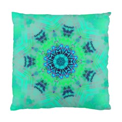 Blue Green  Twist Standard Cushion Case (two Sides) by LW323