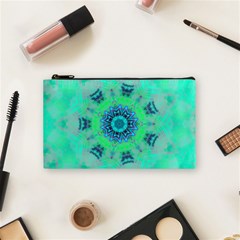 Blue Green  Twist Cosmetic Bag (small) by LW323