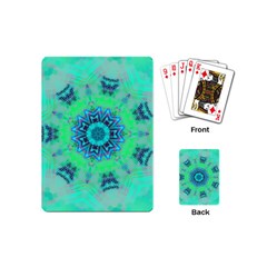 Blue Green  Twist Playing Cards Single Design (mini) by LW323