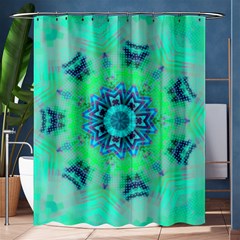 Blue Green  Twist Shower Curtain 60  X 72  (medium)  by LW323