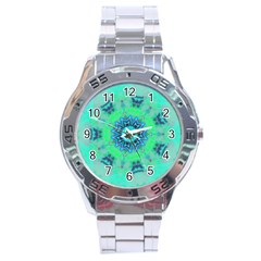 Blue Green  Twist Stainless Steel Analogue Watch by LW323