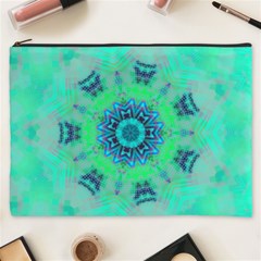 Blue Green  Twist Cosmetic Bag (xxxl) by LW323