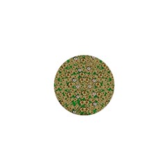 Florals In The Green Season In Perfect  Ornate Calm Harmony 1  Mini Buttons by pepitasart