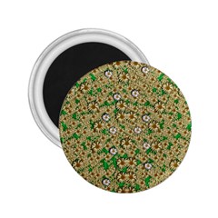 Florals In The Green Season In Perfect  Ornate Calm Harmony 2 25  Magnets by pepitasart