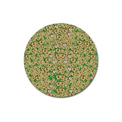 Florals In The Green Season In Perfect  Ornate Calm Harmony Magnet 3  (round) by pepitasart