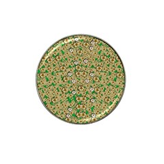 Florals In The Green Season In Perfect  Ornate Calm Harmony Hat Clip Ball Marker (4 Pack) by pepitasart