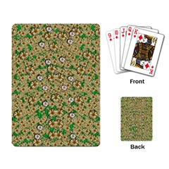 Florals In The Green Season In Perfect  Ornate Calm Harmony Playing Cards Single Design (rectangle) by pepitasart