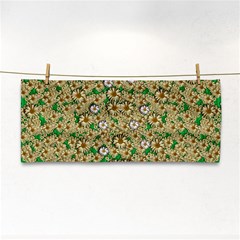 Florals In The Green Season In Perfect  Ornate Calm Harmony Hand Towel by pepitasart