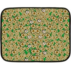 Florals In The Green Season In Perfect  Ornate Calm Harmony Double Sided Fleece Blanket (mini)  by pepitasart