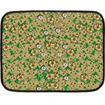 Florals In The Green Season In Perfect  Ornate Calm Harmony Double Sided Fleece Blanket (Mini)  35 x27  Blanket Front