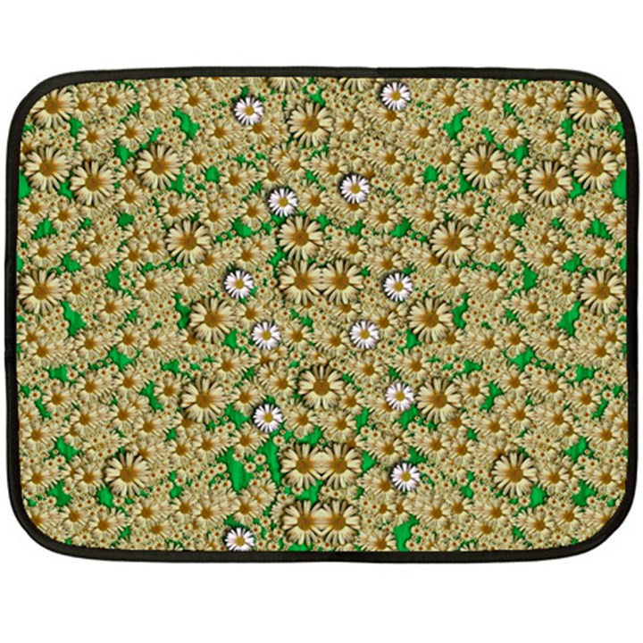 Florals In The Green Season In Perfect  Ornate Calm Harmony Double Sided Fleece Blanket (Mini) 