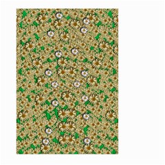 Florals In The Green Season In Perfect  Ornate Calm Harmony Large Garden Flag (two Sides) by pepitasart