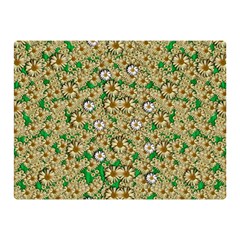 Florals In The Green Season In Perfect  Ornate Calm Harmony Double Sided Flano Blanket (mini)  by pepitasart