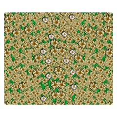 Florals In The Green Season In Perfect  Ornate Calm Harmony Double Sided Flano Blanket (small)  by pepitasart