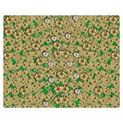 Florals In The Green Season In Perfect  Ornate Calm Harmony Double Sided Flano Blanket (medium)  by pepitasart