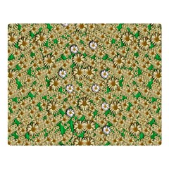 Florals In The Green Season In Perfect  Ornate Calm Harmony Double Sided Flano Blanket (large)  by pepitasart