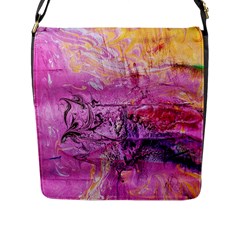 Monsoon Flap Closure Messenger Bag (l) by kaleidomarblingart