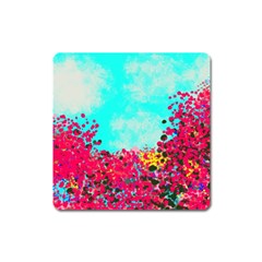 Flowers Square Magnet by LW323