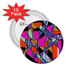 Abstract 2 2 25  Buttons (10 Pack)  by LW323