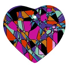 Abstract 2 Heart Ornament (two Sides) by LW323