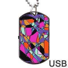 Abstract 2 Dog Tag Usb Flash (two Sides) by LW323