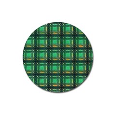 Green Clover Magnet 3  (Round)