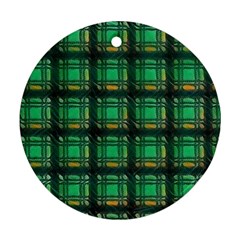 Green Clover Round Ornament (Two Sides)