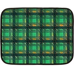 Green Clover Double Sided Fleece Blanket (mini)  by LW323