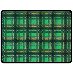 Green Clover Fleece Blanket (large)  by LW323