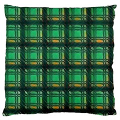 Green Clover Large Cushion Case (one Side) by LW323