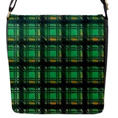 Green Clover Flap Closure Messenger Bag (S)