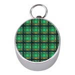 Green Clover Mini Silver Compasses Front